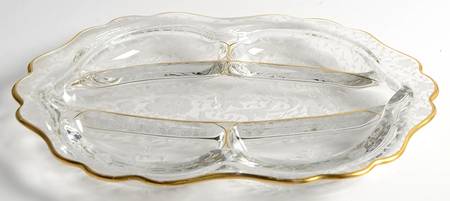 Wildflower Clear (Gold Trim, Stem 3121) 3400 5 Part Celery/Relish