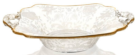 Wildflower Clear (Gold Trim, Stem 3121) 3400/1179 Handled Bon Bon