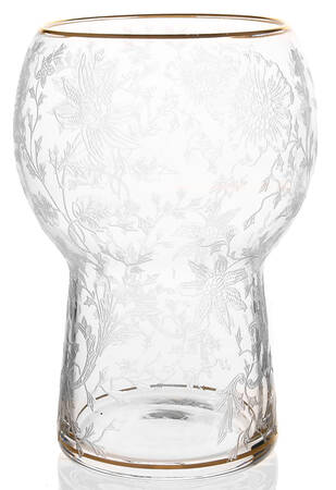 Wildflower Clear (Gold Trim, Stem 3121) 3400/38 12 Oz Flat Tumbler