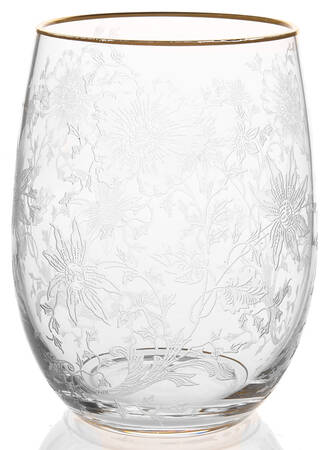 Wildflower Clear (Gold Trim, Stem 3121) 3400/115 13 Oz Bellied Tumbler by Cambridge