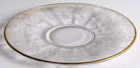 Wildflower Clear (Gold Trim, Stem 3121) Finger Bowl Underplate Only