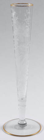 Wildflower Clear (Gold Trim, Stem 3121) 10" Bud Vase by Cambridge