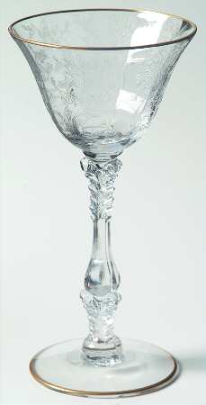 Wildflower Clear (Gold Trim, Stem 3121) Liquor Cocktail