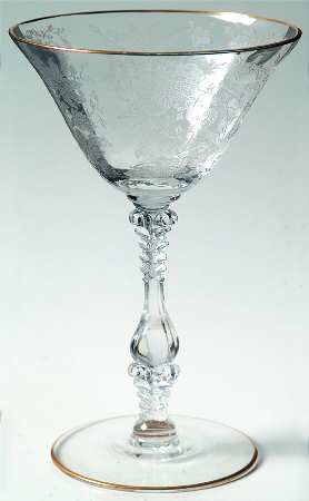 Wildflower Clear (Gold Trim, Stem 3121) Champagne/Tall Sherbet