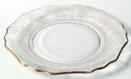 Wildflower Clear (Gold Trim, Stem 3121) 7" Salad Plate (Shape 3400)