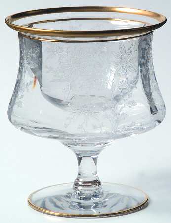 Wildflower Clear (Gold Trim, Stem 3121) Seafood Cocktail & Liner