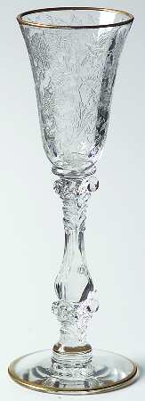 Wildflower Clear (Gold Trim, Stem 3121) Cordial Glass