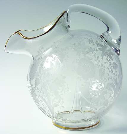 Wildflower Clear (Gold Trim, Stem 3121) 3400/38 80 Oz Non Optic Ball Jug