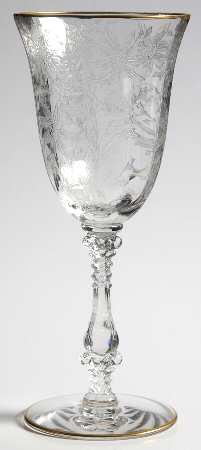 Wildflower Clear (Gold Trim, Stem 3121) Claret Wine