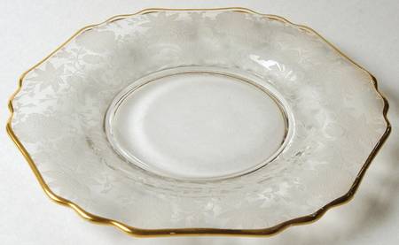 Wildflower Clear (Gold Trim, Stem 3121) Luncheon Plate