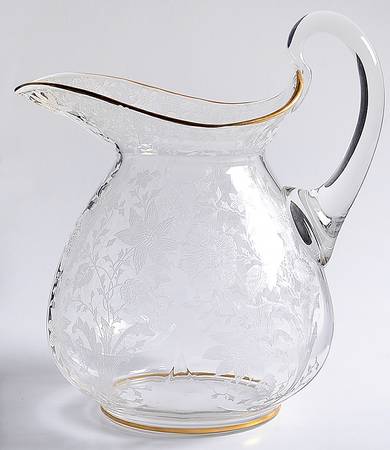 Wildflower Clear (Gold Trim, Stem 3121) 80 Oz Doulton Pitcher