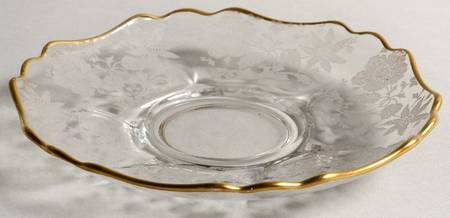 Wildflower Clear (Gold Trim, Stem 3121) Saucer for Cup & Saucer Set  (Shape 3400)