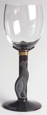 Casablanca (Black Stem) Wine Glass