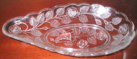 Cabbage Rose (Pattern) Pickle Dish