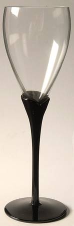 Amaryllis Black (Non Frosted) Wine Glass