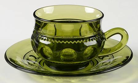 Color Crown Green Cup & Saucer Set