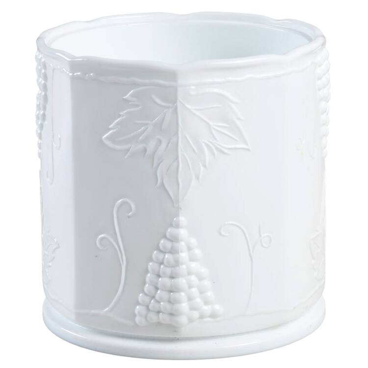 Harvest Milk Glass Large Canister No Lid
