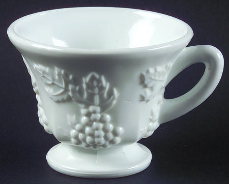 Harvest Milk Glass Punch/Snack Cup