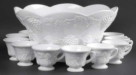 Harvest Milk Glass (13 Piece) Punch Set (PUNM2 + 12 PCU)