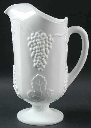 Harvest Milk Glass 40 Oz Ice Lip Pitcher
