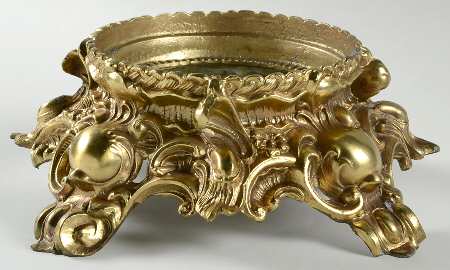 Harvest Milk Glass Punch Bowl Stand-Metal