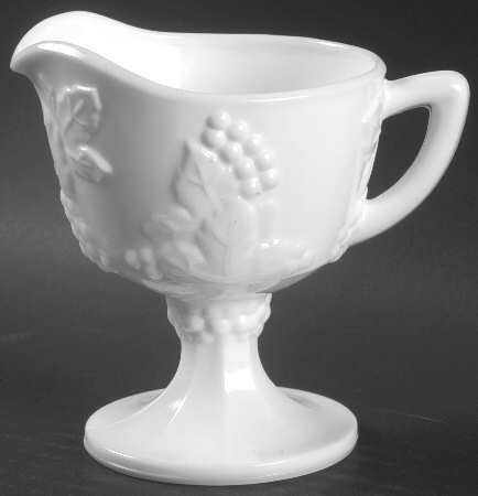 Harvest Milk Glass Creamer