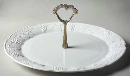 Harvest Milk Glass Party Serving Plate