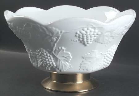 Harvest Milk Glass Punch Bowl