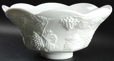 Harvest Milk Glass Punch Bowl