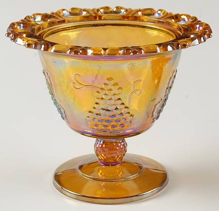 Harvest Carnival (Amber) Footed Candy Dish No Lid