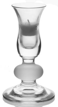 Kristina (Frosted Ball Stem) 5" Single Light Candlestick