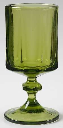 Nouveau Green Wine Glass