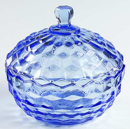 Whitehall Light Blue Candy Dish & Lid