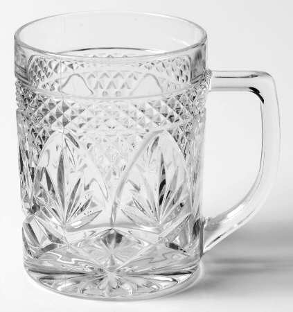 Antique Clear (No Knob, 6 Sided Stem) Mug