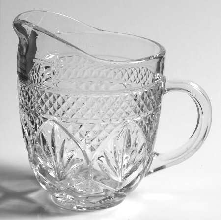 Antique Clear (No Knob, 6 Sided Stem) Creamer