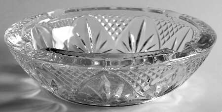 Antique Clear (No Knob, 6 Sided Stem) 6" Ashtray