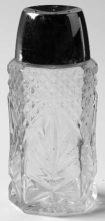Antique Clear (No Knob, 6 Sided Stem) Shaker & Plastic Lid