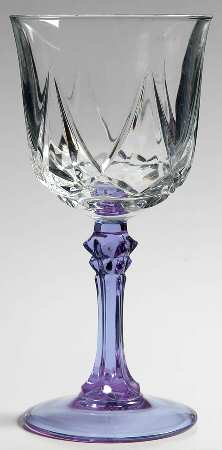 Auteuil Lilas Water Goblet by Cristal D'Arques - Durand