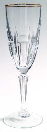 Bergerac (Gold Trim) Fluted Champagne