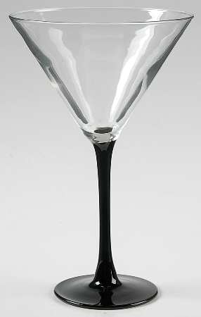 Domino Signature Black Martini Glass