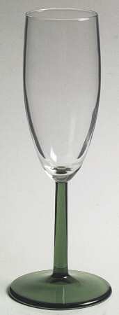 Emerald Fluted Champagne by Cristal D'Arques - Durand