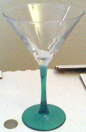 Emerald Martini Glass