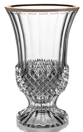 Longchamp Gold 9" Footed Flower Vase