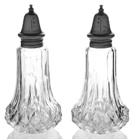 Longchamp (Clear) Shaker Set & Sterling Lids