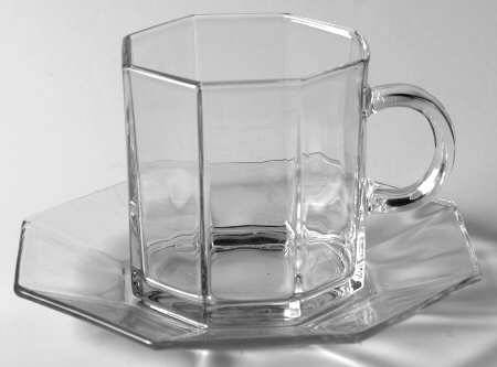 Octime Clear Cup & Saucer Set