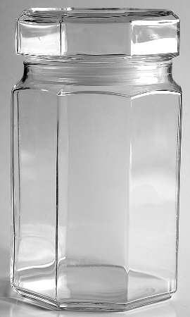 Octime Clear 7" Storage Jar & Lid