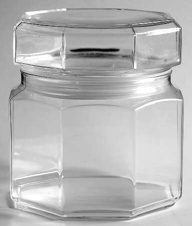 Octime Clear 4" Storage Jar & Lid