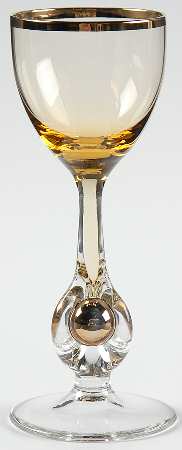 Atlas Amber Cordial Glass