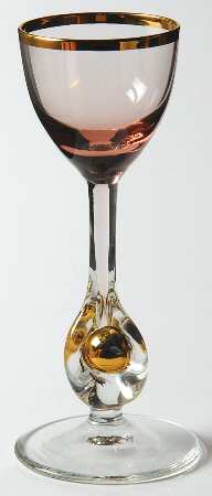 Atlas Pink Cordial Glass