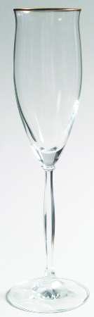 Talia (Gold Trim) Fluted Champagne